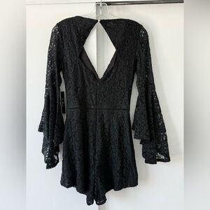 Lulus Black Lace Romper Size Small